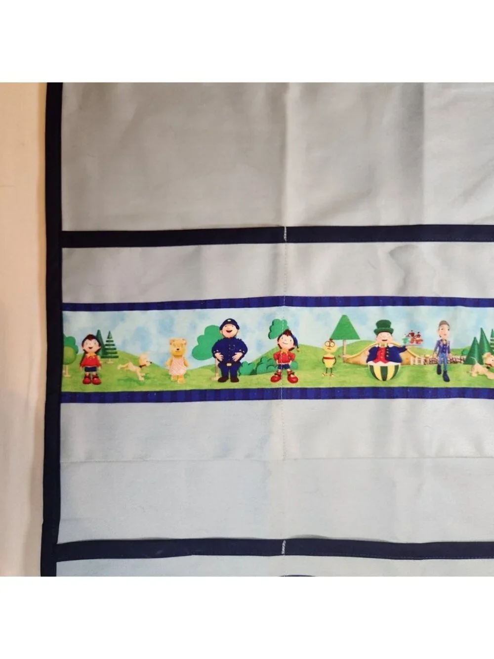 Vintage Noddy in Toyland Fabric Wall Hanging Organizer Pockets Toytown Decor